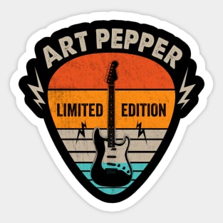 Vintage Art Pepper Name Guitar Pick Limited Edition Birthday Sticker